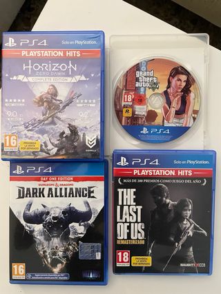 PS4  Gta V - Horizon Zero Dawn  - The last of us 1