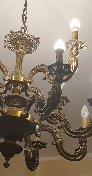 Lampadario in bronzo