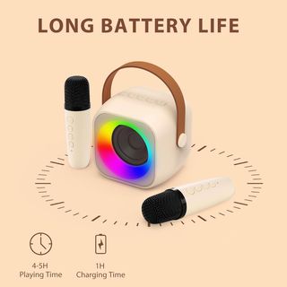 karaoke per bambini con 2 mic e cassa bluetooth