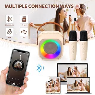 karaoke per bambini con 2 mic e cassa bluetooth