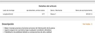 2 BIELETAS MERCEDES CLASE C - W203 NUEVAS 