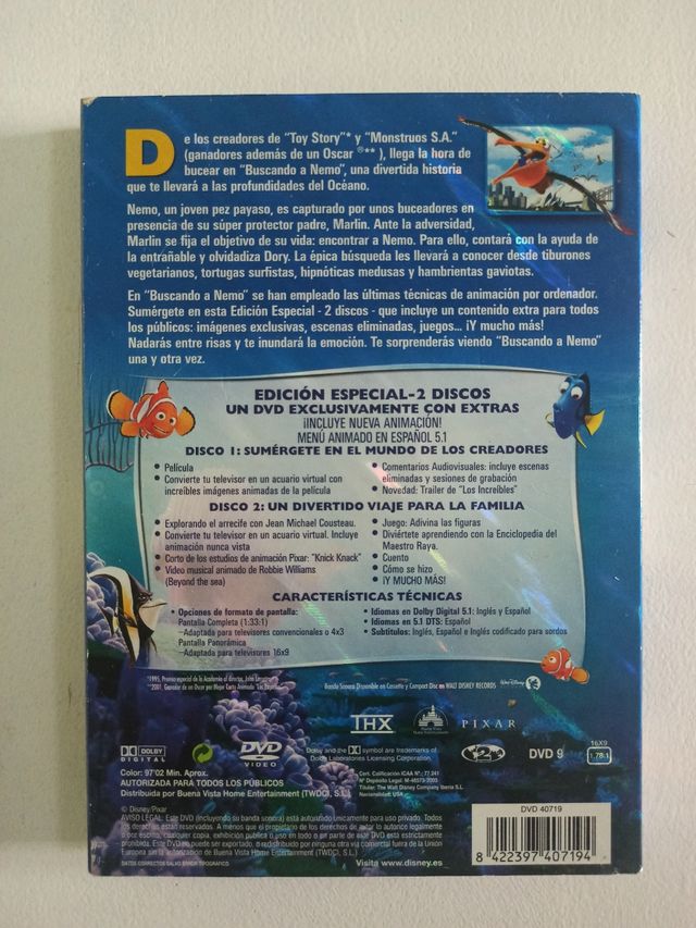 Buscando a Nemo DVD