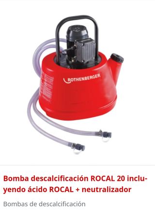 Bomba descalcificación de tuberías
