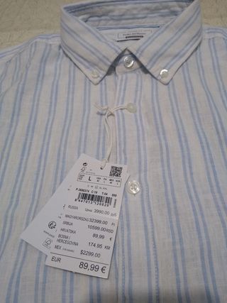Camisa de rayas Pedro del Hierro, t. L