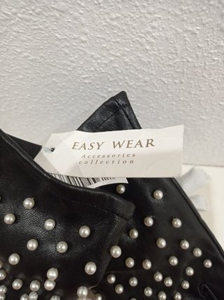 Nuevos guantes piel con perlas