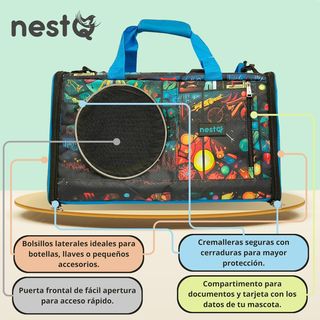 nestQ Transportin Pequeño Plegable (hasta 4kg)