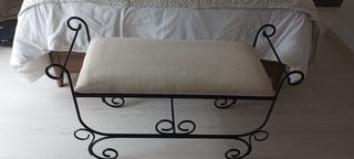 Descalzadora, banco de hierro forjado