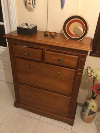 Mueble zapatero madera maciza