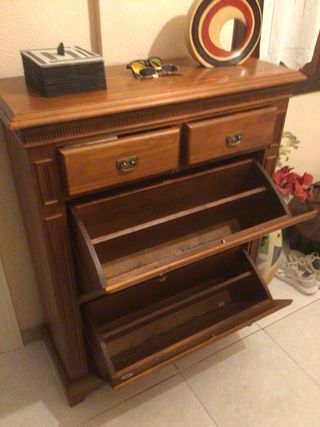 Mueble zapatero madera maciza