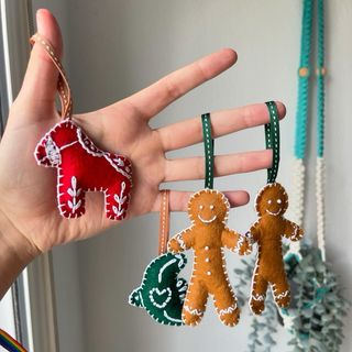 Adornos navidad fieltro