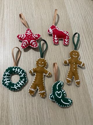 Adornos navidad fieltro
