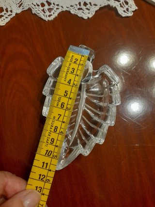 Cenicero vintage de cristal y plata