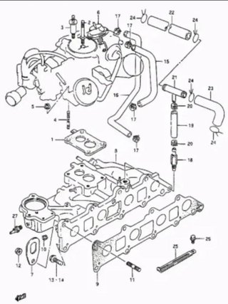 *Junta espaciador carburador Suzuki Sj413
