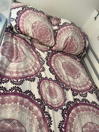 Cama elevada y escritorio