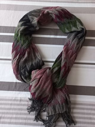 Sciarpa foulard con frange 