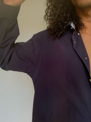 Camisa azul marino XXL