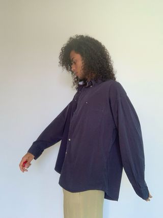 Camisa azul marino XXL
