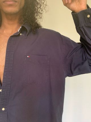 Camisa azul marino XXL
