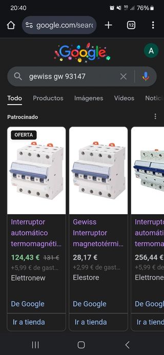 Lote Gewiss diferencial magnetos, fusibl