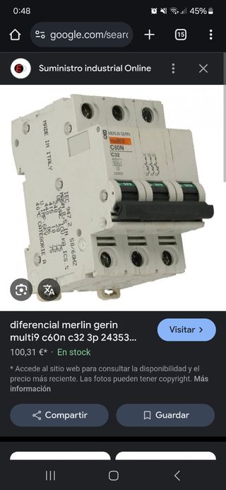 Diferencial y magnetotermico automatico