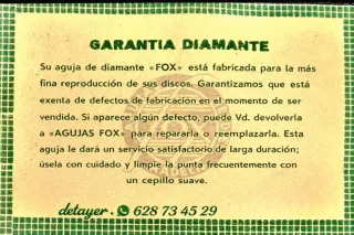 AGUJA TOCADISCOS KENWOOD FOX 504 DST - W DIAMANTE