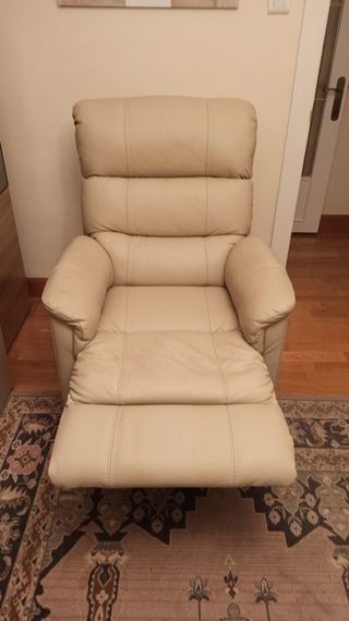Sillón relax eléctrico de piel