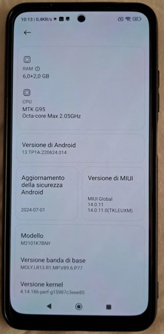 Xiaomi Redmi Note 10S impoluto