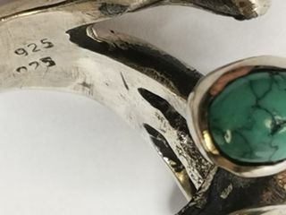 anillo plata piedras preciosas 23 gr.