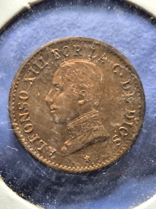 Lote 2 Monedas 1 Céntimo Alfonso XIII 1909 y 1913