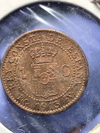 Lote 2 Monedas 1 Céntimo Alfonso XIII 1909 y 1913