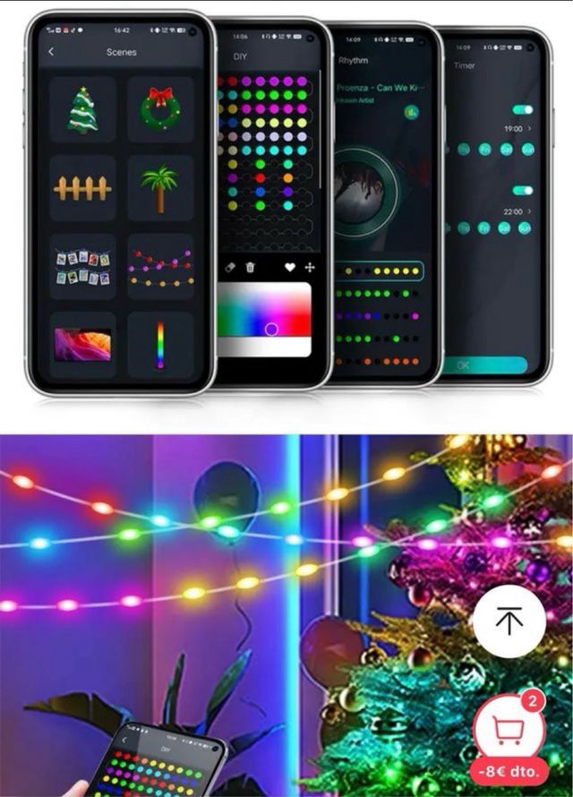 Luci intelligenti per alberi di Natale