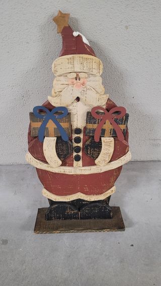 Pai natal em madeira