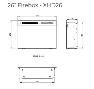 Chimenea eléctrica XHD26 reacondicionada