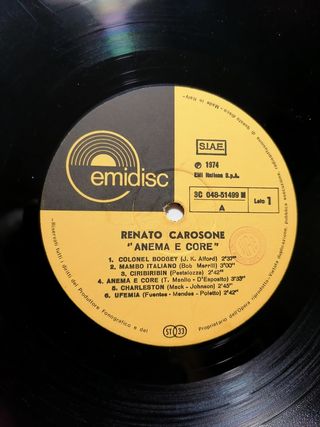 Disco Vinile 33 Giri LP.Renato Carosone