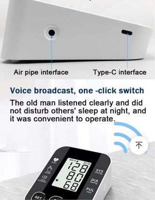 medidor presion brazo o muñeca con voz completo