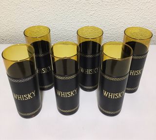 Juego 6 vasos de whisky vintage