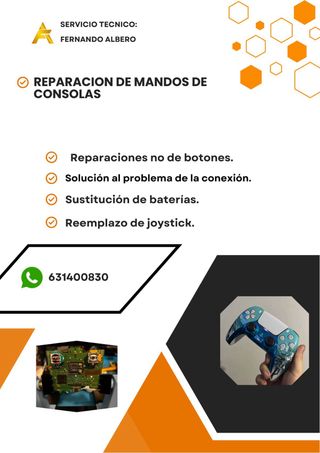 Reparaciones de mando de consola play5,4,xbox...