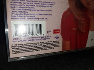 Britney Spears baby One More time cd signed vzla