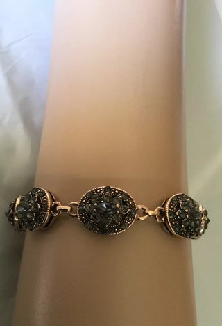 Bracciale da polso con cristalli grigi Donna