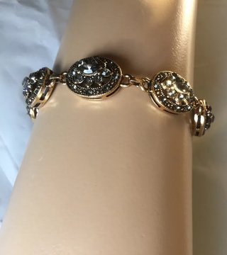 Bracciale da polso con cristalli grigi Donna