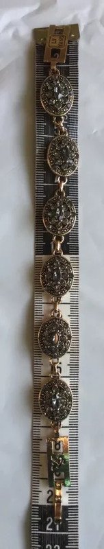 Bracciale da polso con cristalli grigi Donna