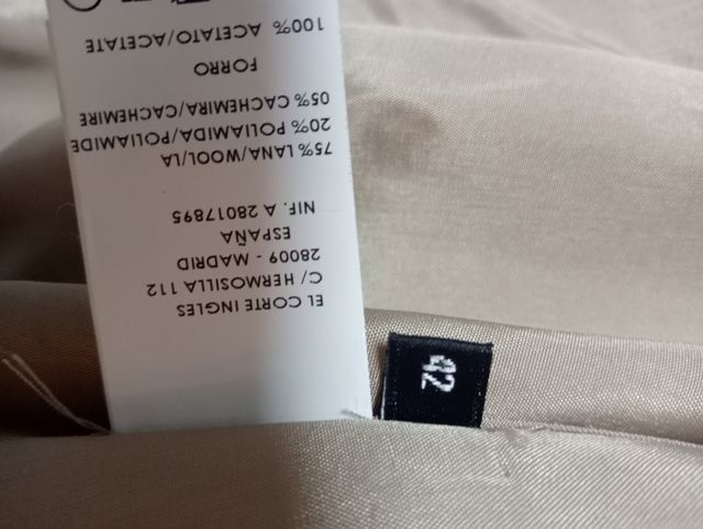 Abrigo marrón de paño