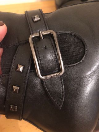 NERO GIARDINI - botines piel negro tacon 36