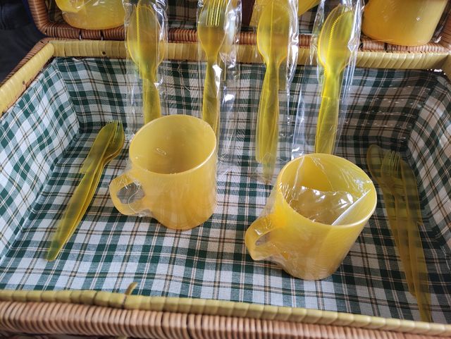 Cesta mimbre merienda