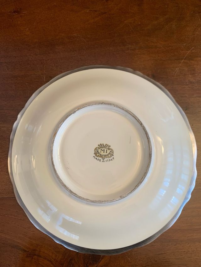 Anni 30 servizio the in argento e porcellana