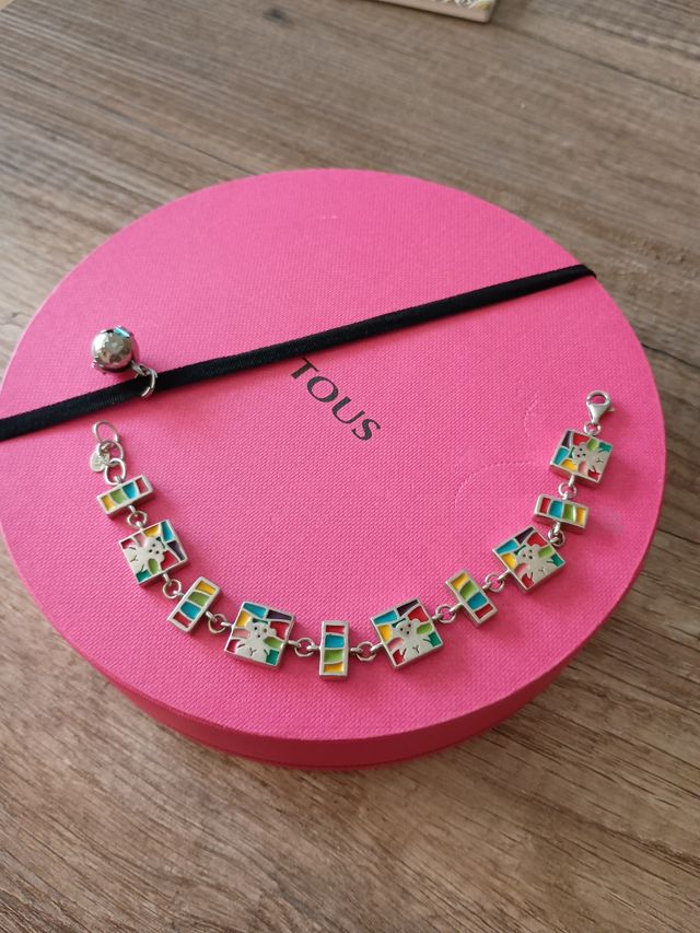 PULSERA  DE TOUS DE PLATA..mide de largo..19..c.m.