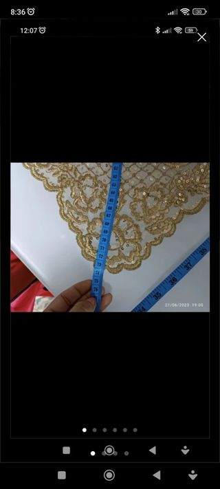 Pico dorado fallera manteletas