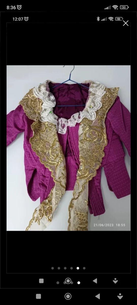 Pico dorado fallera manteletas