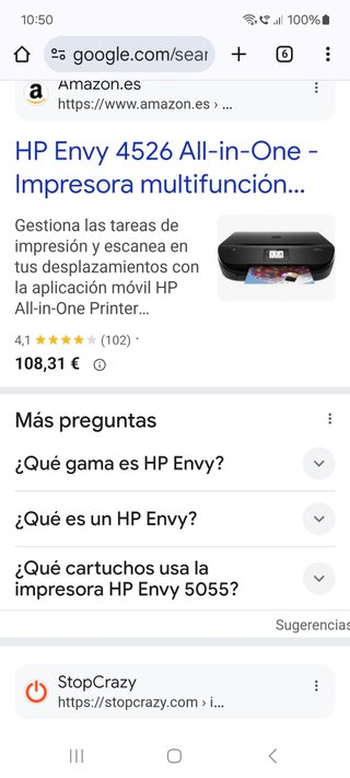 IMPRESORA  HP ENVY 4526