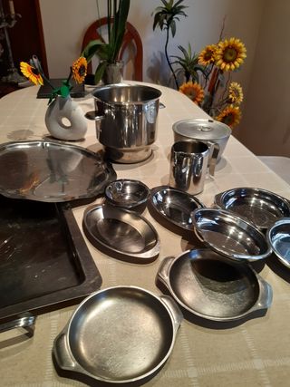 LOTE MENAJE DE ACERO INOXIDABLE